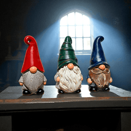 Set of 3 Gnomes – Plain & Magnet 3d model