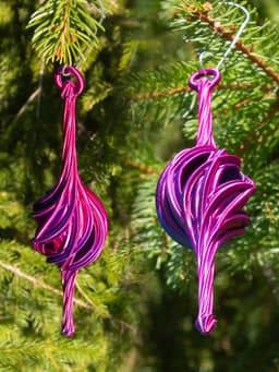 Double Spiral Christmas Stretch Ornament 2024 3d model