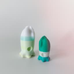 Flushies Keychain Set, Duck, Dino, and Squid 3d model