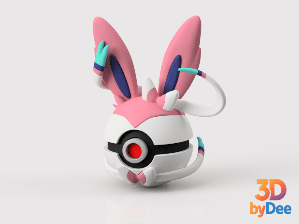 Sylveon Poke Ball 3d model