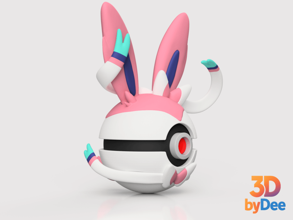 Sylveon Poke Ball 3d model
