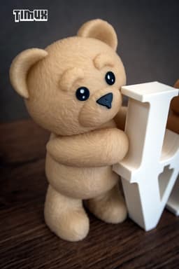 TEDDY BEAR WITH LOVE SIGN V2 3d model
