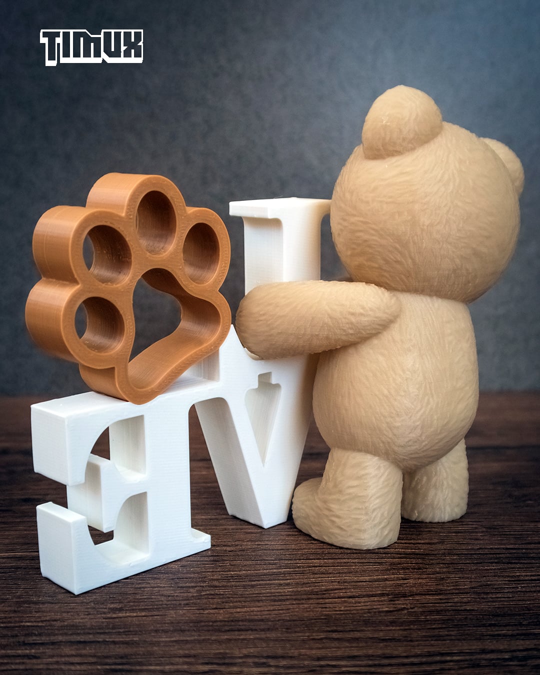 TEDDY BEAR WITH LOVE SIGN V2 3d model