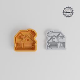 House Shape Cutter & Stamp Set, Perfect for Cookies & Fondant, Includes S/M/L Sizes, Set of 6 Pieces PRODUCT_2691 3d model