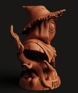 Skull Kid Bust | Majora's Mask Fan Art | Wooden Scarecrow Figure 3d model
