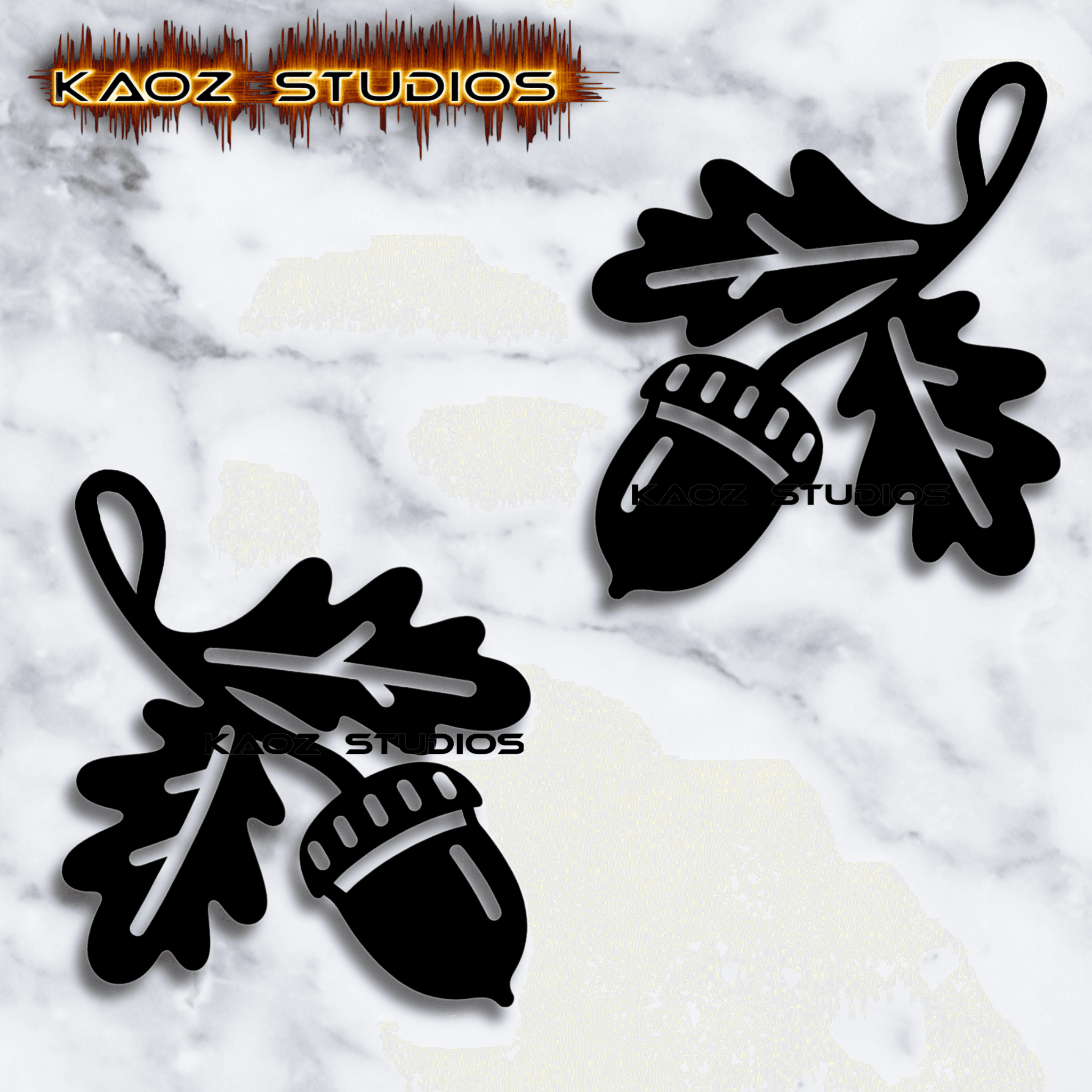 acorn earrings autumn jewelery fall pendant or thanksgiving keychain 3d model