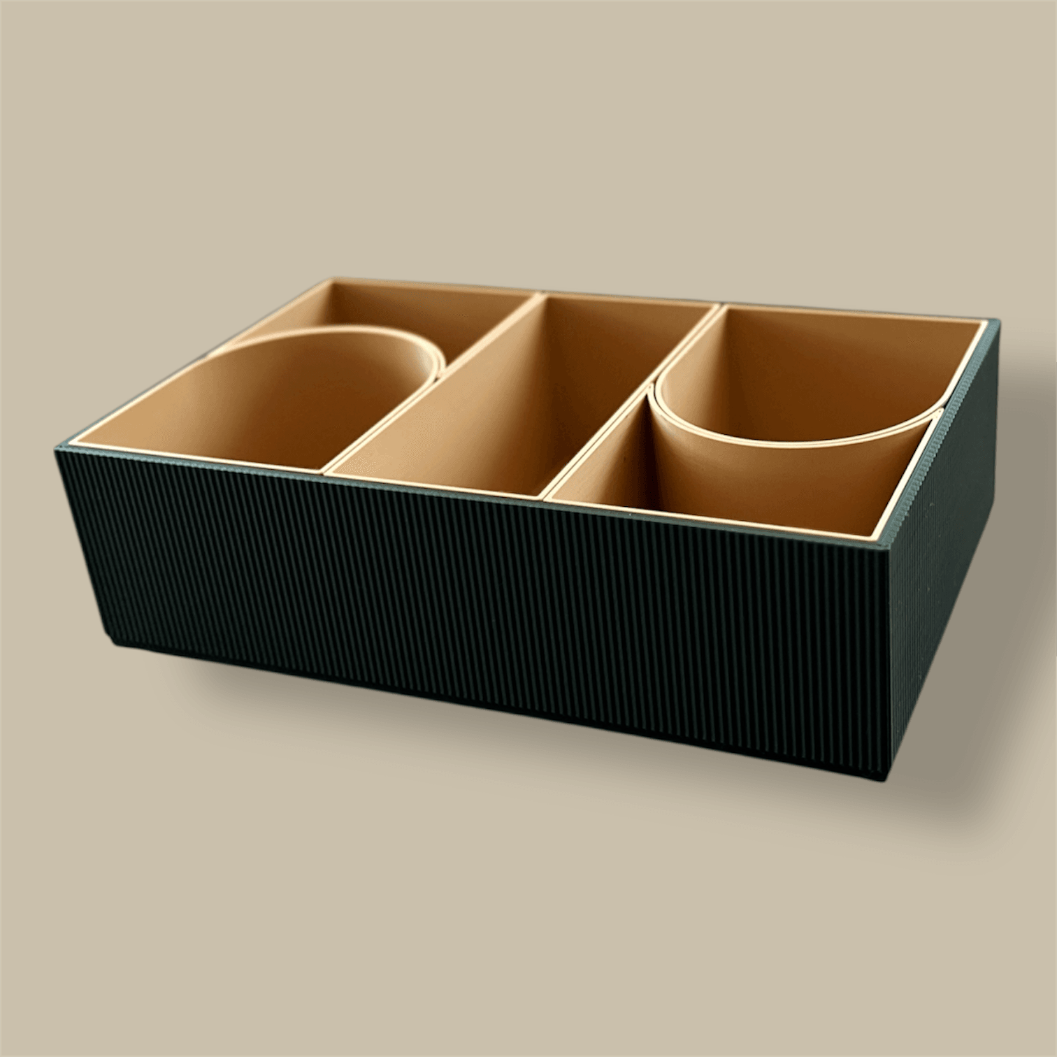 Modular Desk Organizer with Inserts- Minimalist Storage System 3d model