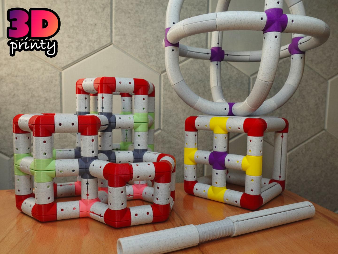 Printy Pipes Construction Toy - Updated 3d model