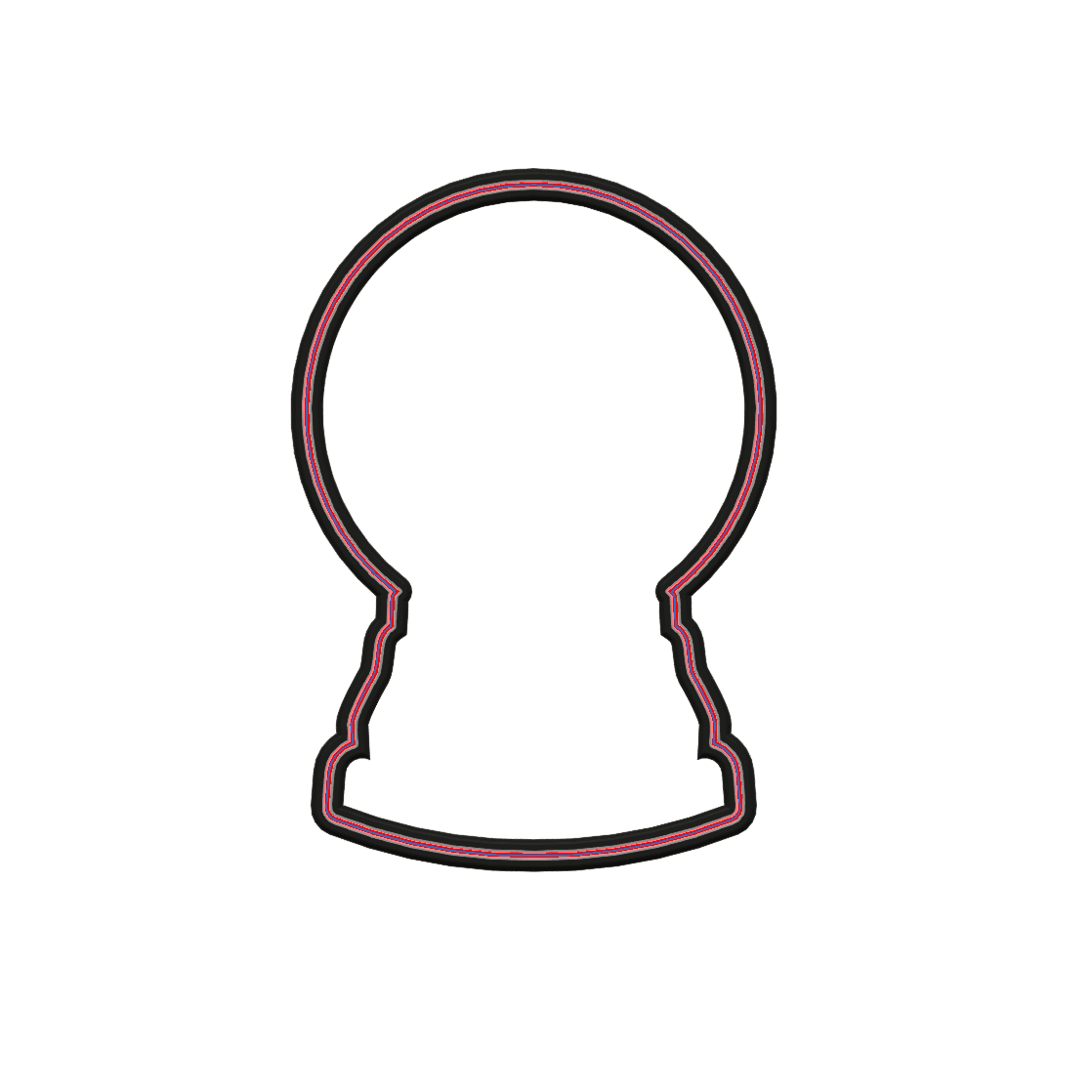 Crystal Ball Cookie Cutter STL File - 4 inches 3d model