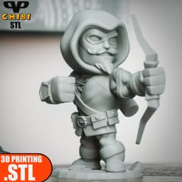 Green Arrow Chibi STL for 3D Printing ChibiSTL 3DXM 3d model