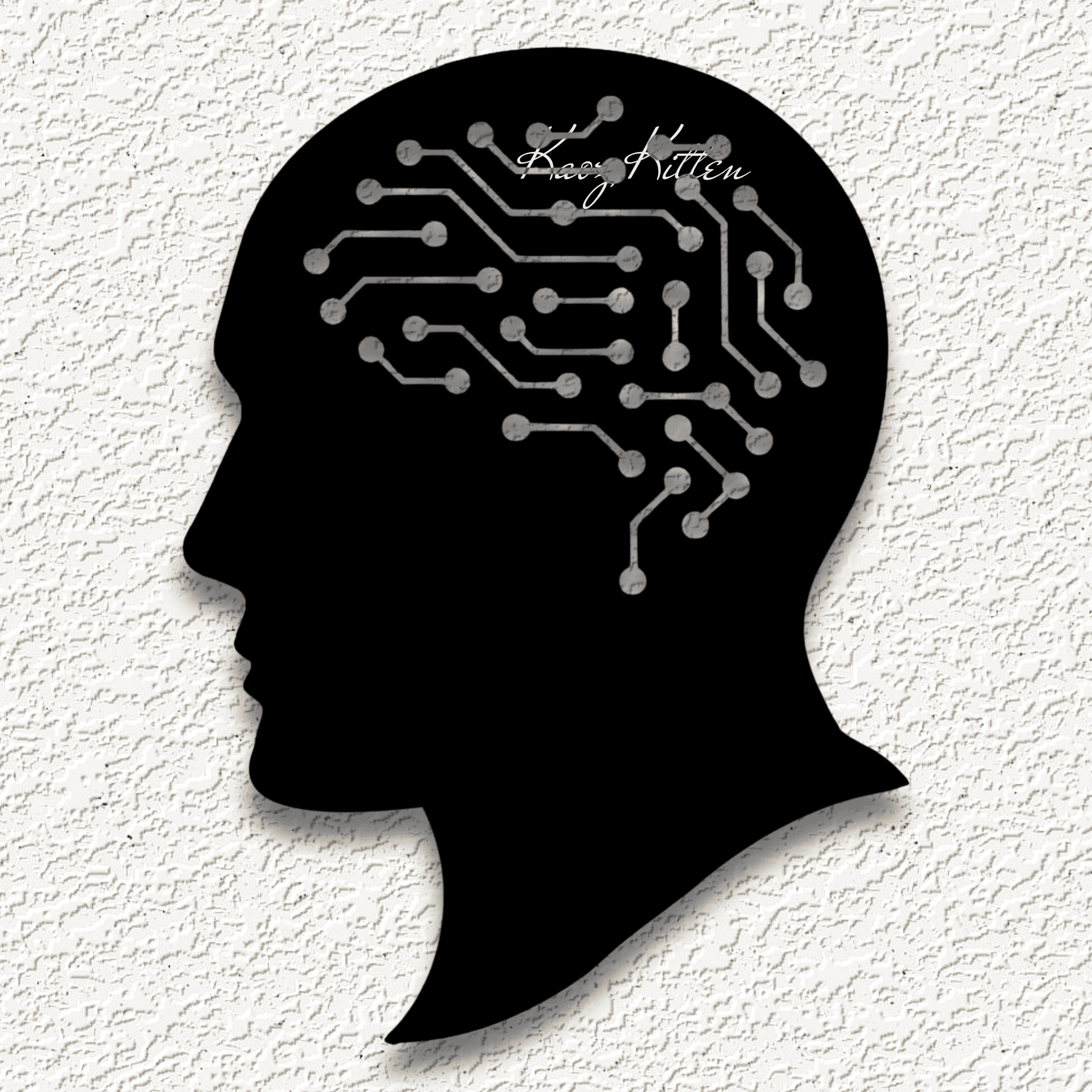 male brain circuit. wall art home decor 3d model