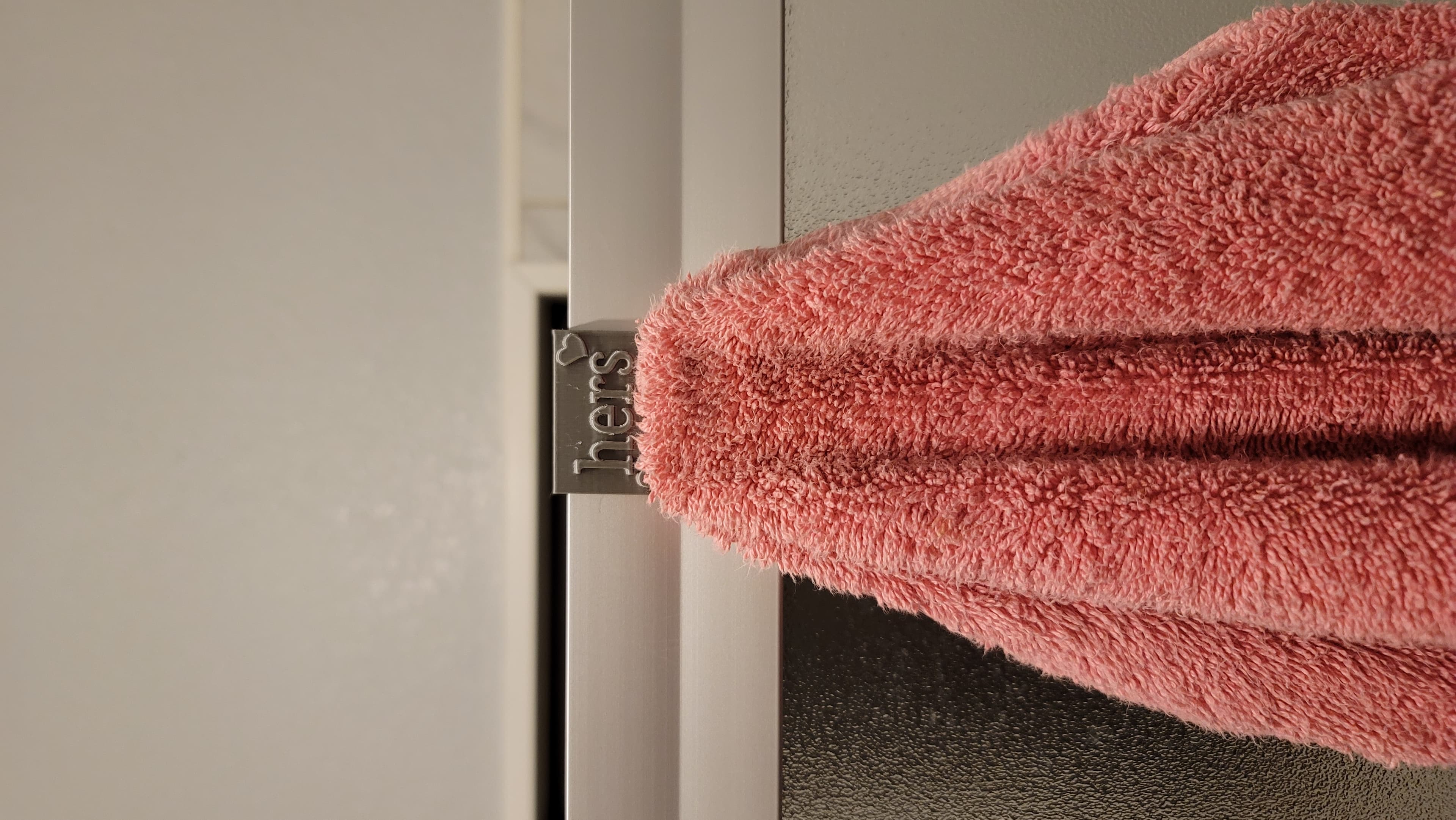 Shower Towel Holder His Hers 3d model
