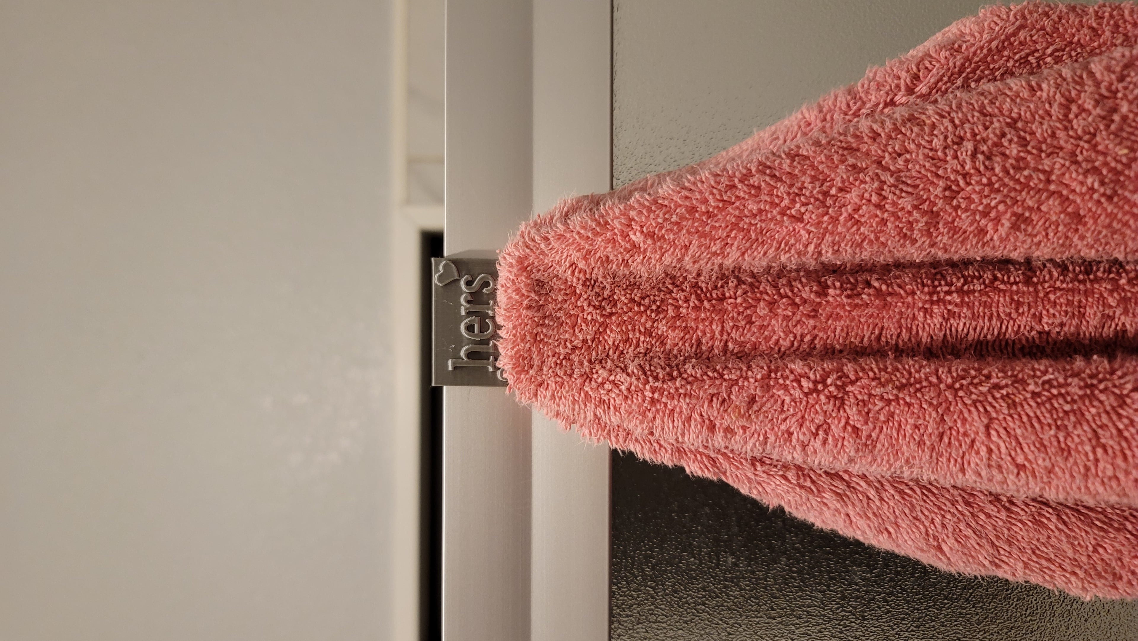 Shower Towel Holder His Hers 3d model
