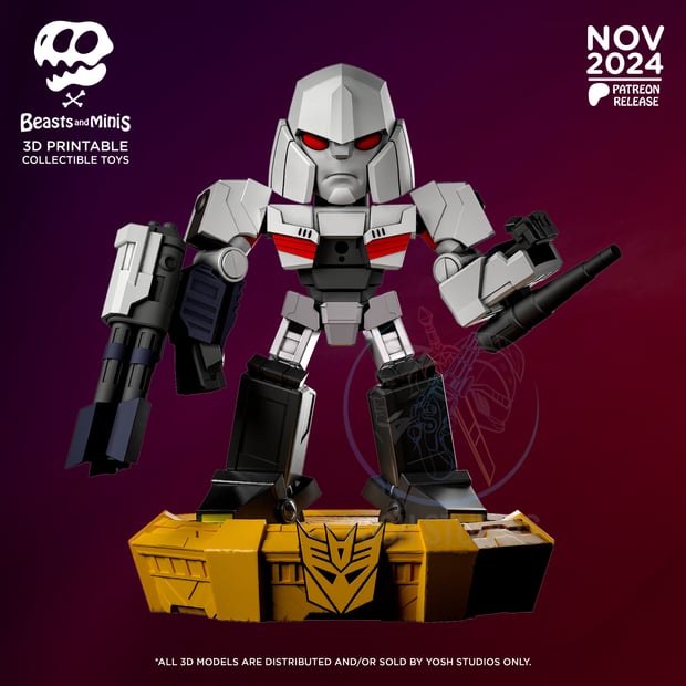 Megatron Mini 3D Printer STL File 3d model