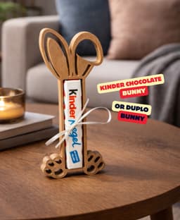 KINDER CHOCOLATE BAR BUNNY (HOLDER) / DUPLO BUNNY / EASTER GIFT IDEA / CUTE EASTER GIFT 3d model