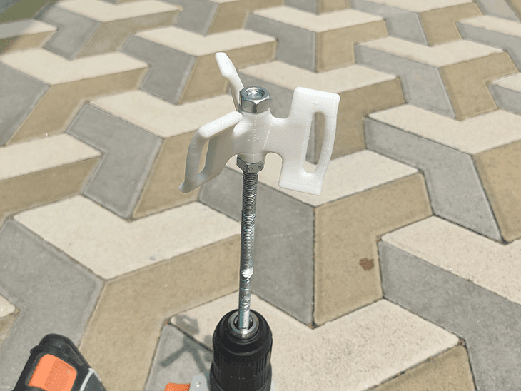 Construction mixer whisk 3 and 4 blade 3d model