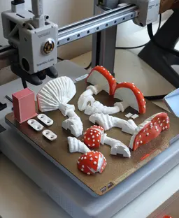 Mushroom shelf, key holder and hook “Amanita Muscaria” 3d model