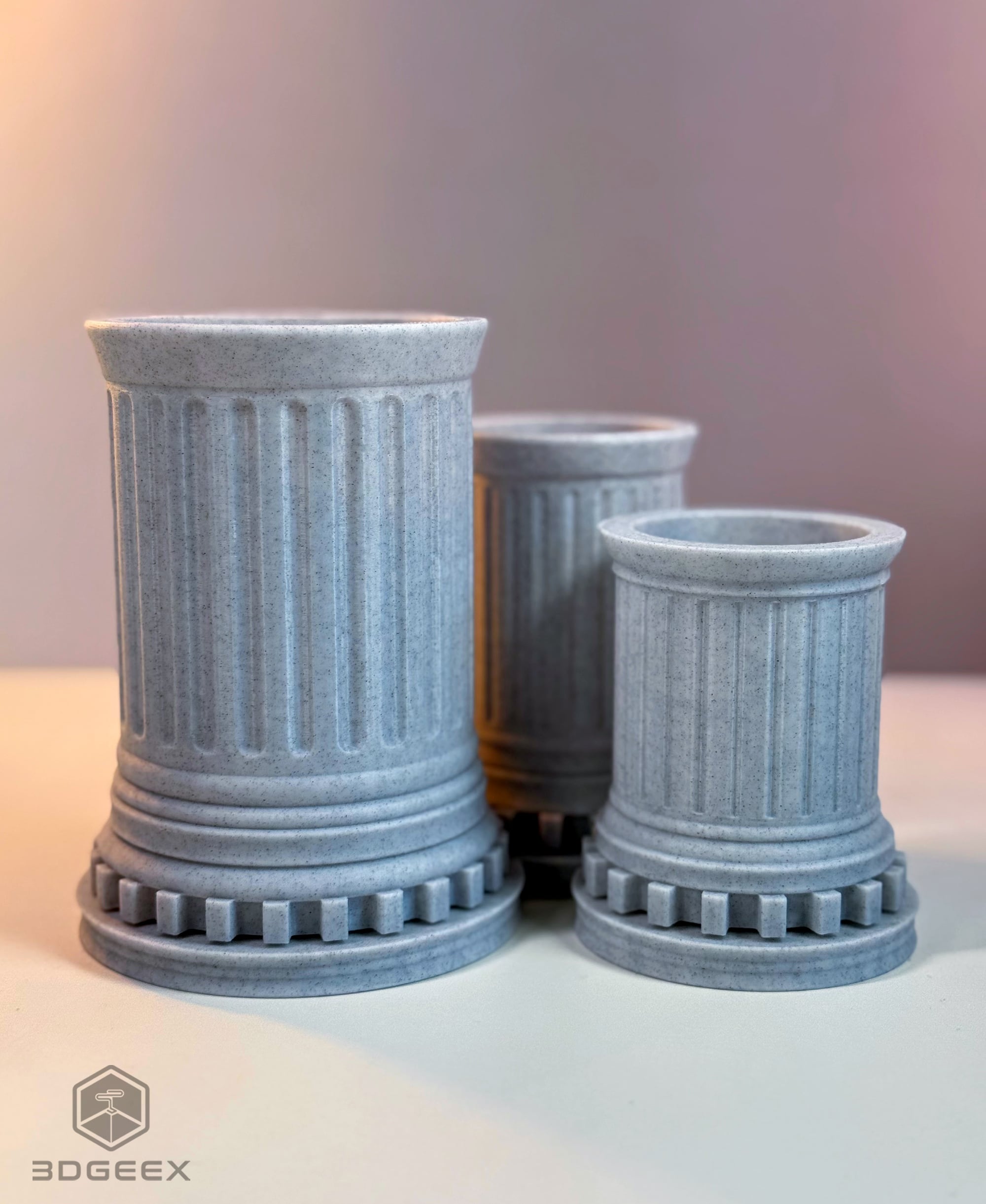 Spinning Pillars Desk Organizer 3d model