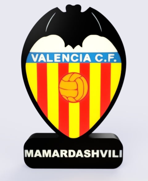 Valencia C.F. Sign – LED Strip Compatible 3d model