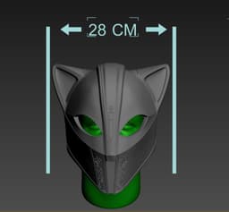 Feline Warrior Helmet wearable /Cosplay 3d model