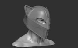 Feline Warrior Helmet wearable /Cosplay 3d model