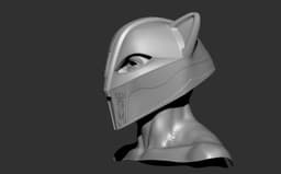 Feline Warrior Helmet wearable /Cosplay 3d model