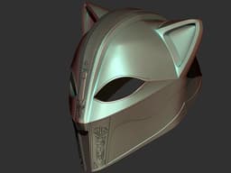 Feline Warrior Helmet wearable /Cosplay 3d model