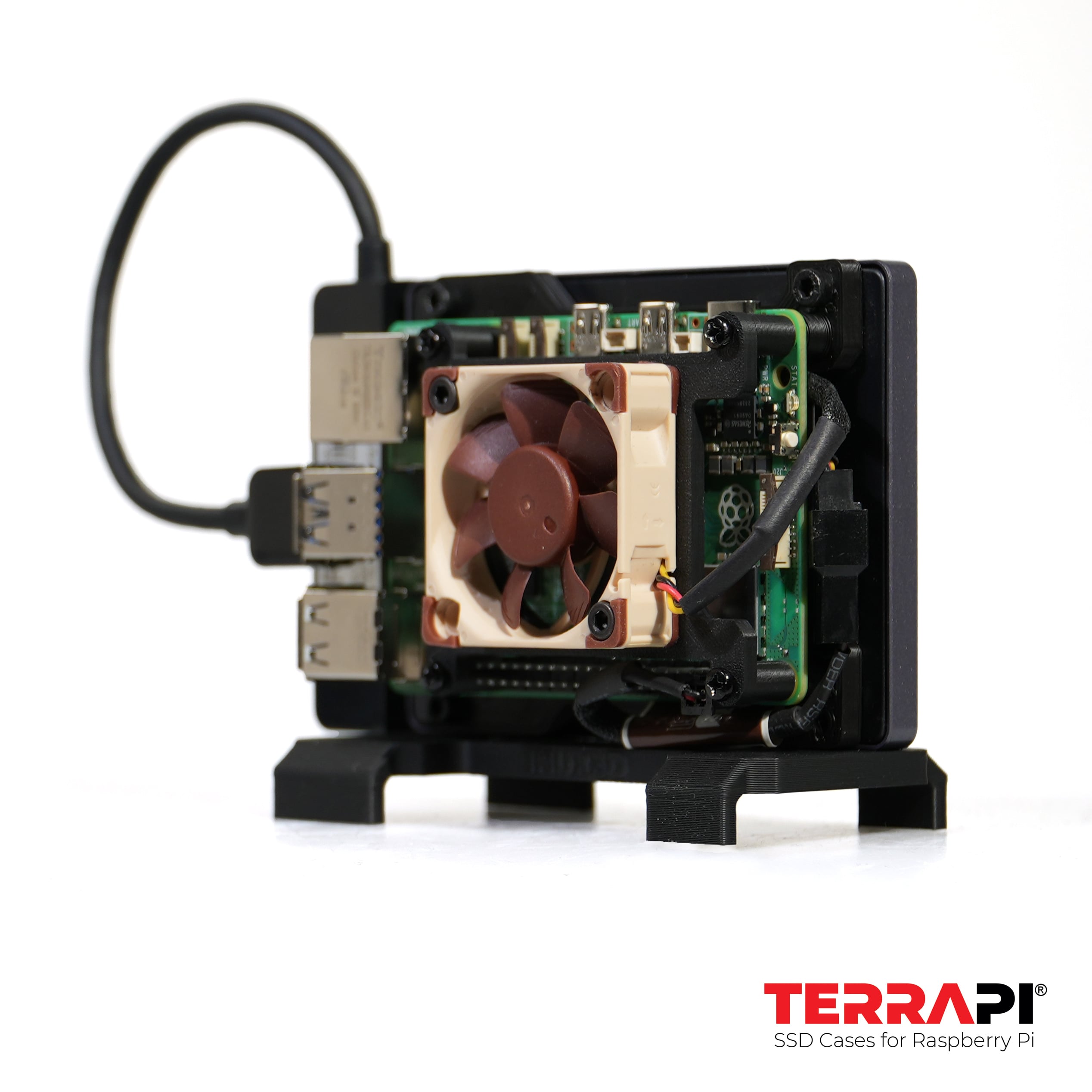 TerraPi SSD Case / Stand for Raspberry Pi (all models) 3d model