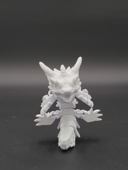 Frostbite, Winter Dragon Child - Articulated Snap-Flex Fidget (Tight Joints) 3d model