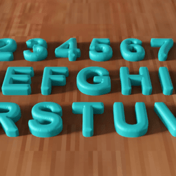 Alphabet & Numbers Set - Custom Signs & Decor 3d model