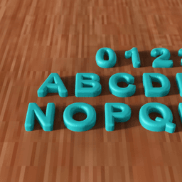 Alphabet & Numbers Set - Custom Signs & Decor 3d model