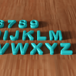 Alphabet & Numbers Set - Custom Signs & Decor 3d model