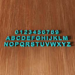 Alphabet & Numbers Set - Custom Signs & Decor 3d model