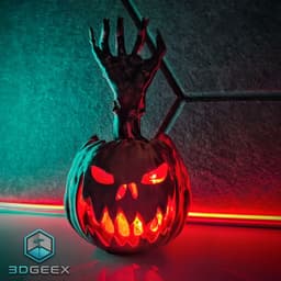 Zombie Jack-O-Lantern with Swappable Tops 3d model