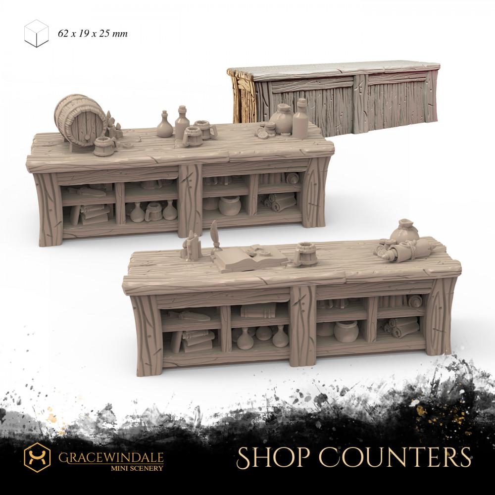 Shop and Tavern Counters 3d model