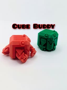 Cube Buddy( Print in Place) 3x3cm 3d model