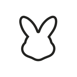 Easter Bunny Head Cookie Cutter STL File - 4 inches 3d model
