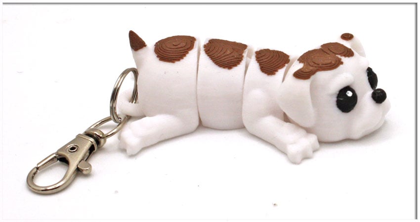 Flexi Puppy Keychain 3d model