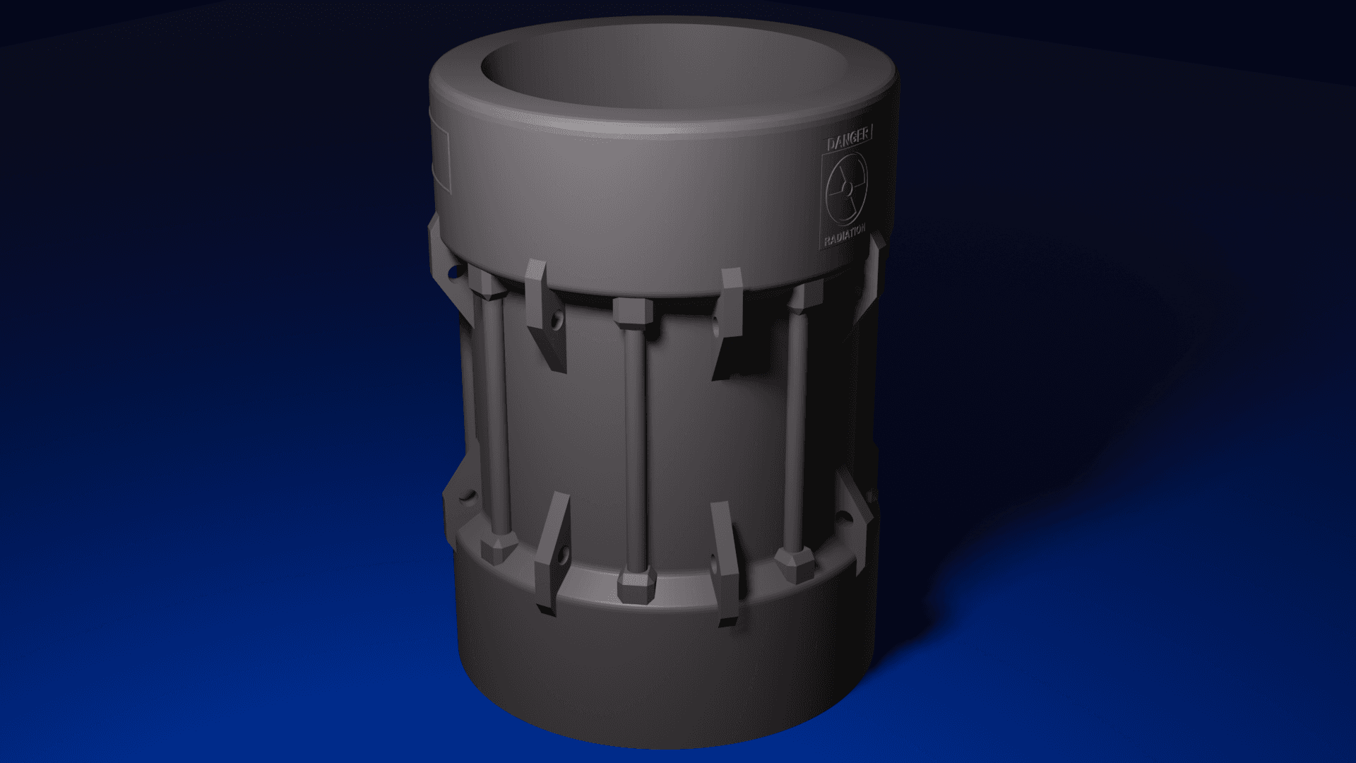 Radioactive Material Shipping Cask Beer Can Holder 3d model