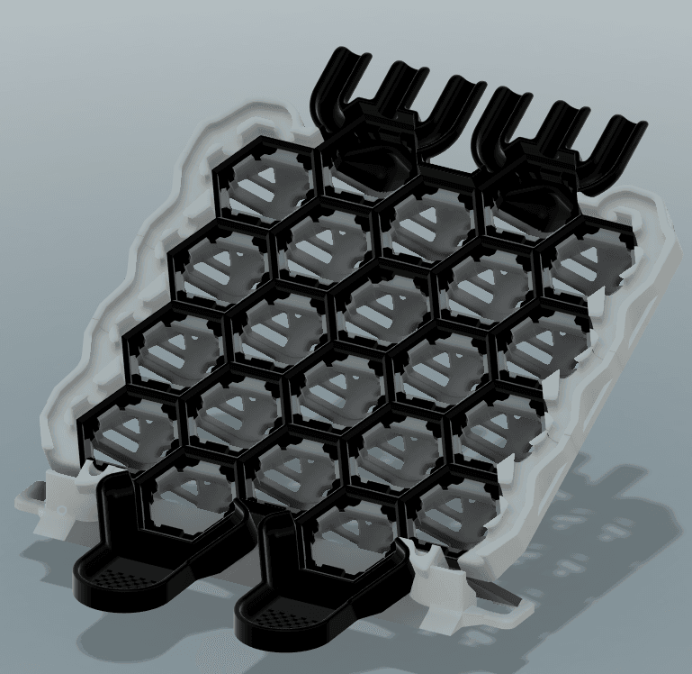 Full Hextraction Gutters 3d model