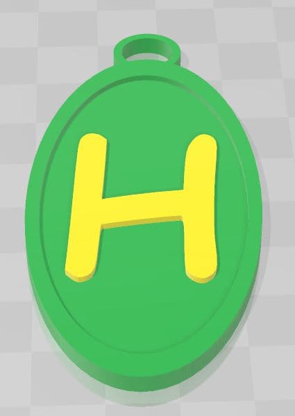 H KEYCHAIN.stl 3d model