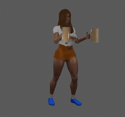 Hooters Girl v2 3d model