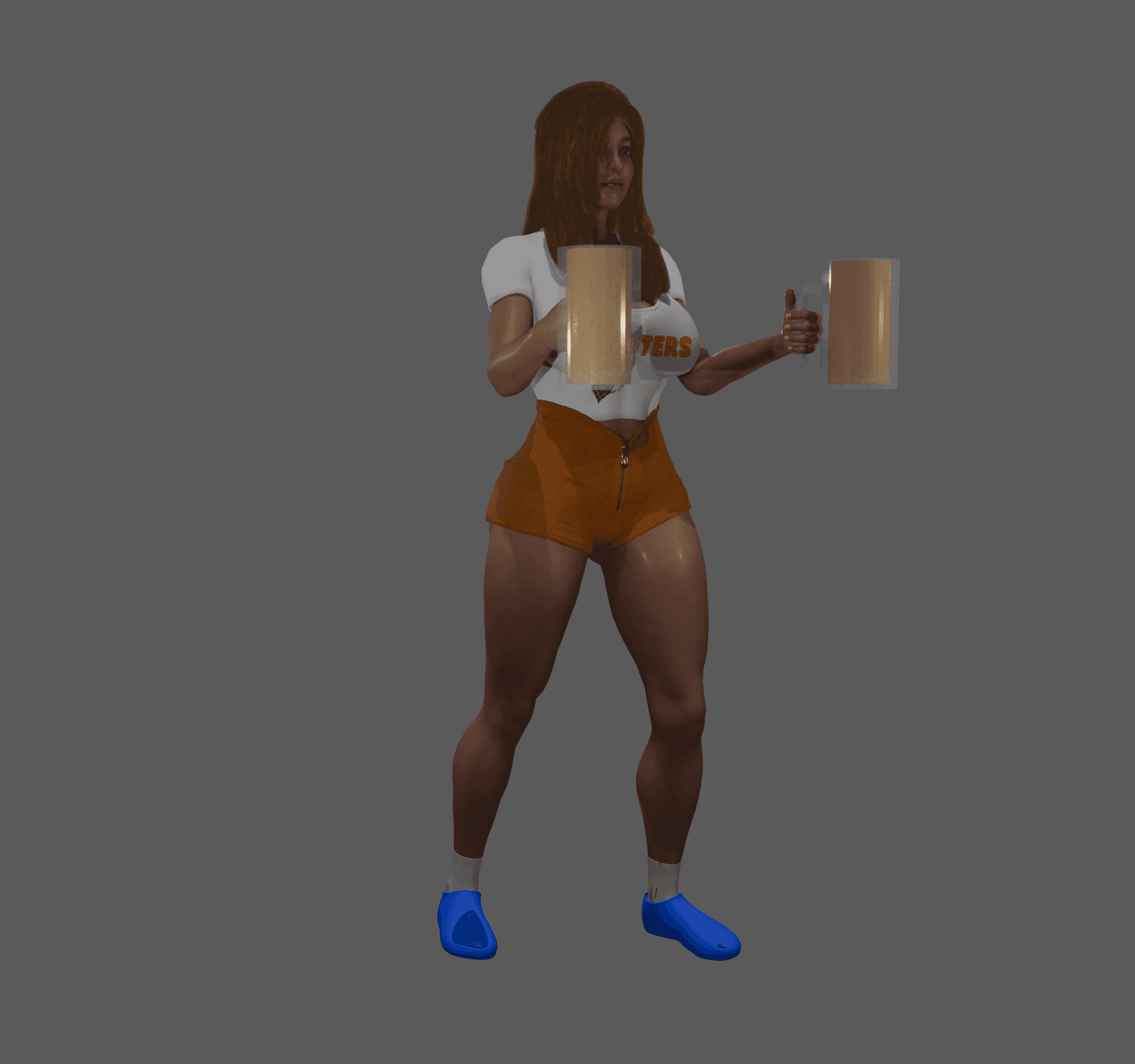 Hooters Girl v2 3d model