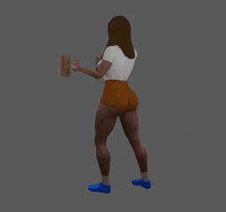 Hooters Girl v2 3d model
