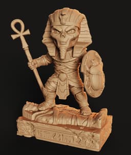 Chibi Mummy Pharaoh STL | Figurine 3D Print | HighDetail 3d model