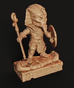 Chibi Mummy Pharaoh STL | Figurine 3D Print | HighDetail 3d model