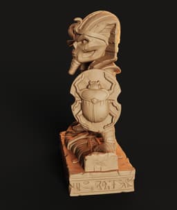 Chibi Mummy Pharaoh STL | Figurine 3D Print | HighDetail 3d model