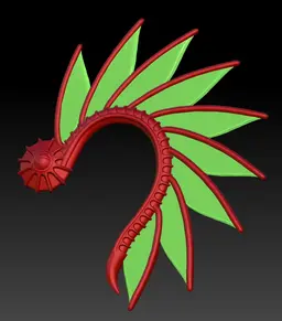 Dragoon Wings Ear Cuff 3d model