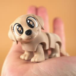Flexi Articulated Labrador Puppy 3d model