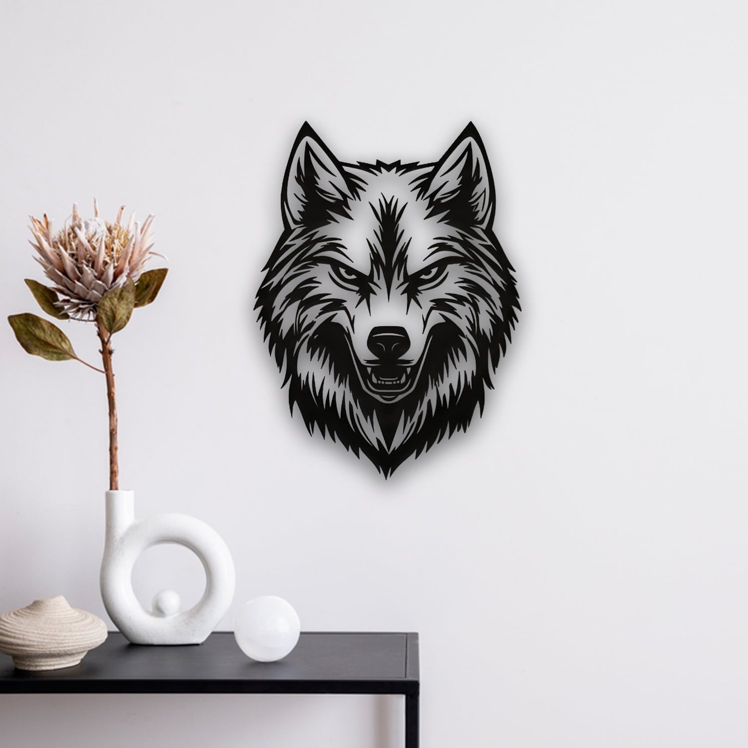 Wolf Wall Art 3d model